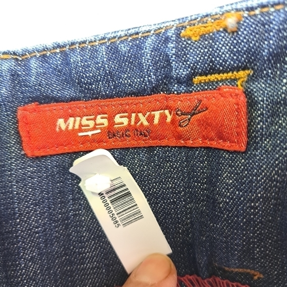 MISS Sixty Pleat front Jean Skirt - Picture 3 of 11